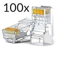 Ugreen 100x koncovka zástrčky konektora RJ45 8P8C Cat 6 priehľadná (60558)