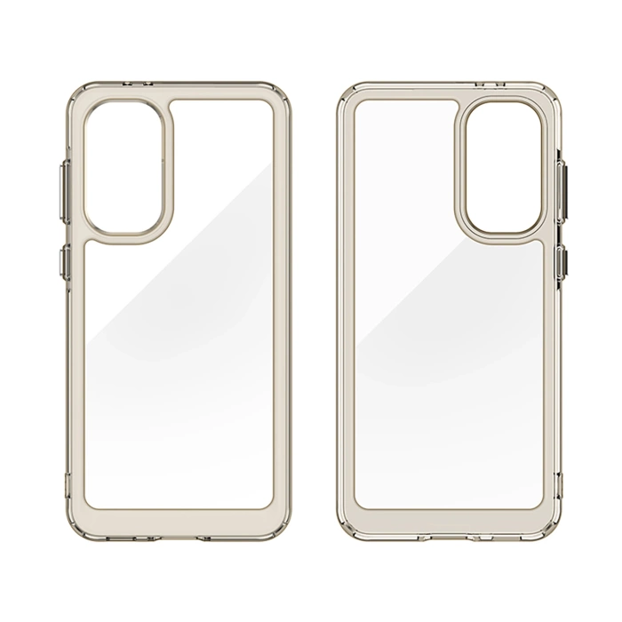 Outer Space Case for Samsung Galaxy A36 Cover with Flexible Frame - Semi-Transparent, Black