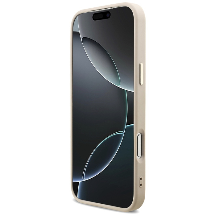 Etui Guess 4G Triangle Logo MagSafe do   iPhone 17 Pro Max różowy złoty