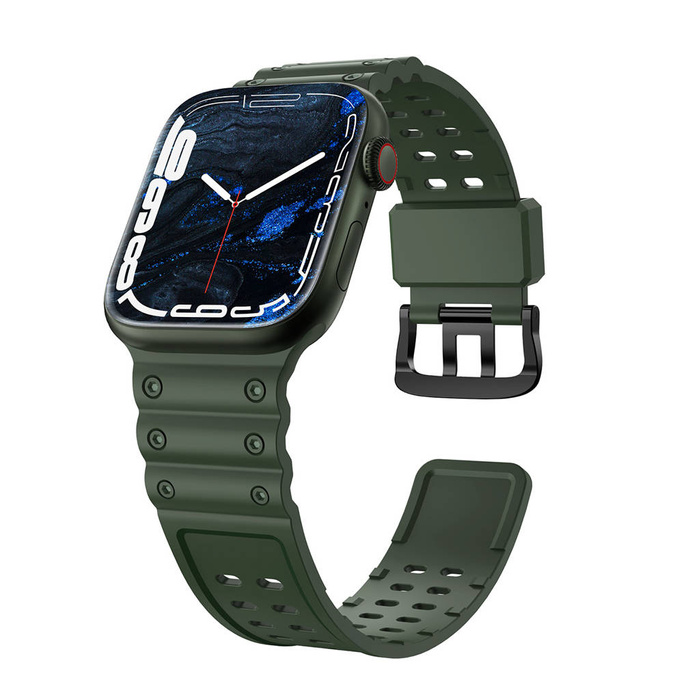 Strap Triple Protection Strap für Apple Watch SE, 8, 7, 6, 5, 4, 3, 2, 1 (41, 40, 38 mm) Bandarmband grün
