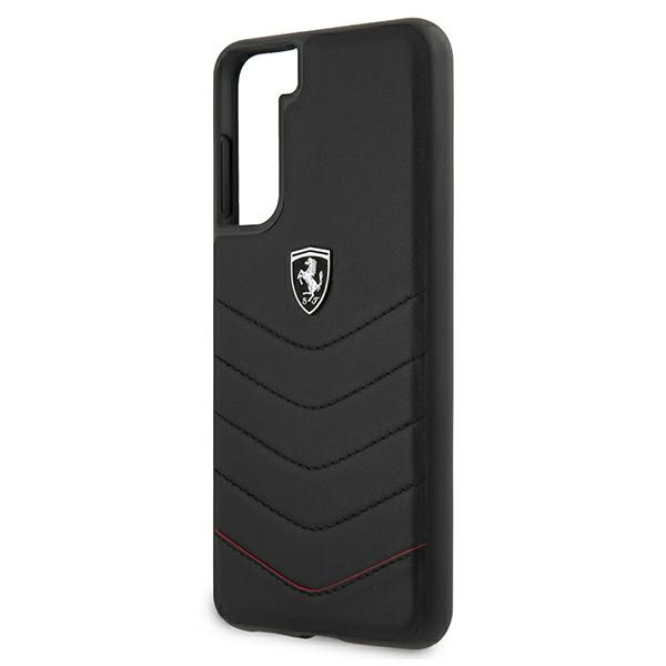 Coque FERRARI Samsung Galaxy S21 G991 Off Track Quilted FEHQUHCS21SBK Étui rigide noir