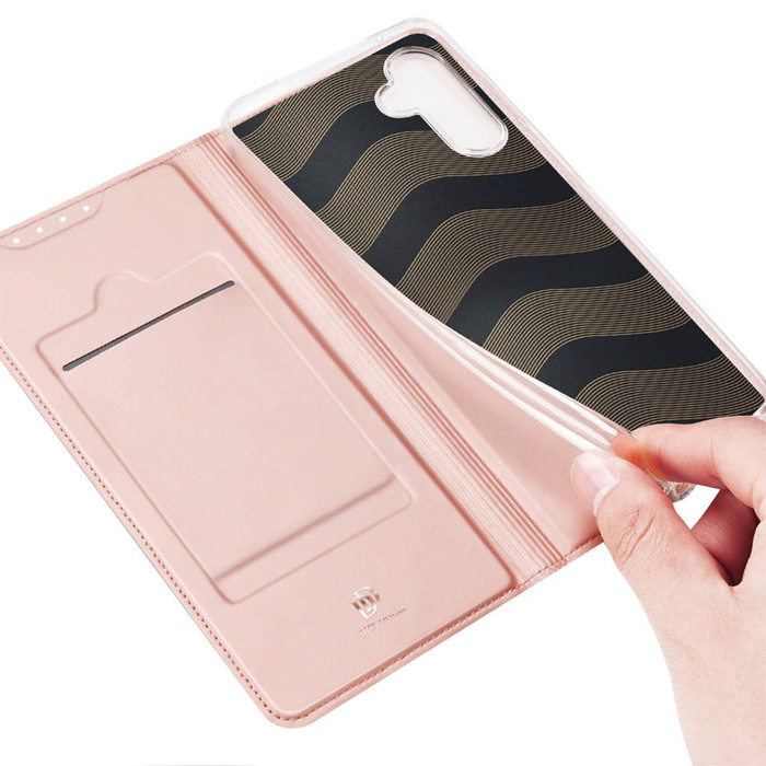 Custodia Dux Ducis Skin Pro per Samsung Galaxy A34 5G Flip Card Wallet Stand Rosa