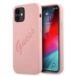 Case GUESS Apple iPhone 12 Mini Script Vintage Pink Hardcase