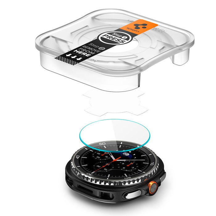 SPIGEN TEMPERED GLASS SAMSUNG GALAXY WATCH 8 CLASSIC 46 MM GLAS.TR "EZ-FIT" 2-PACK CLEAR