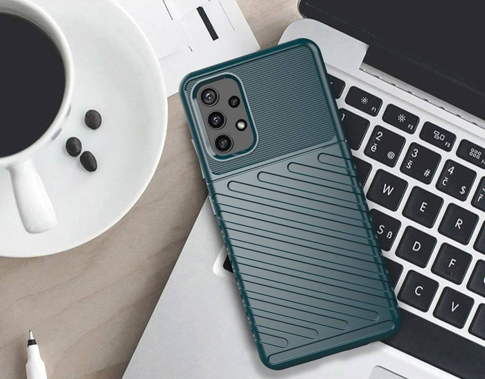Thunder Case flexibilní pancéřovaný pouzdro kryt Samsung Galaxy A32 5G modrý