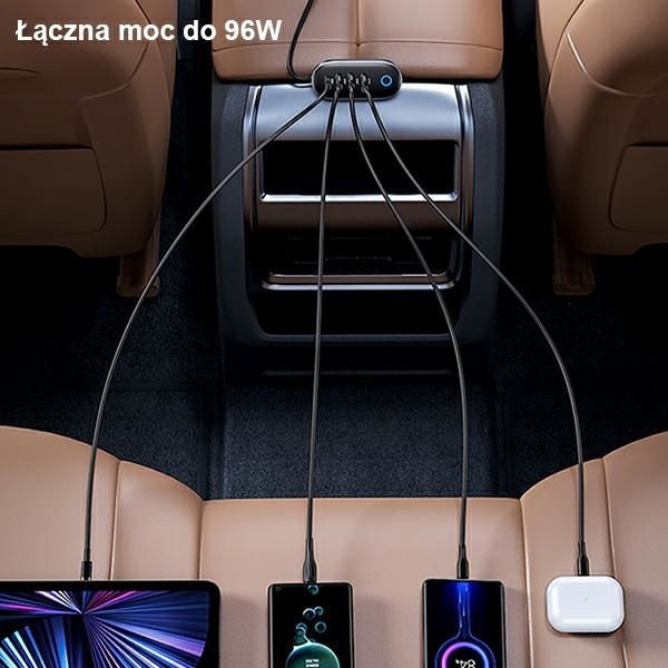 USAMS Charg. sam. 3xUSB 1xUSB-C 156W schwarz/schwarz CC161CC01 (US-CC161)