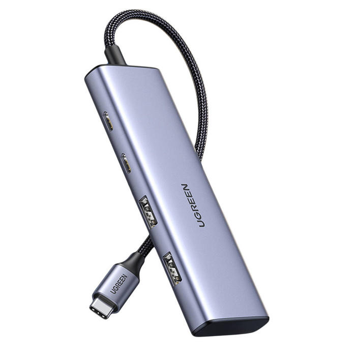 HUB USB-C - 2 x USB-A / 2 x USB-C 20 cm Ugreen CM473 - gris