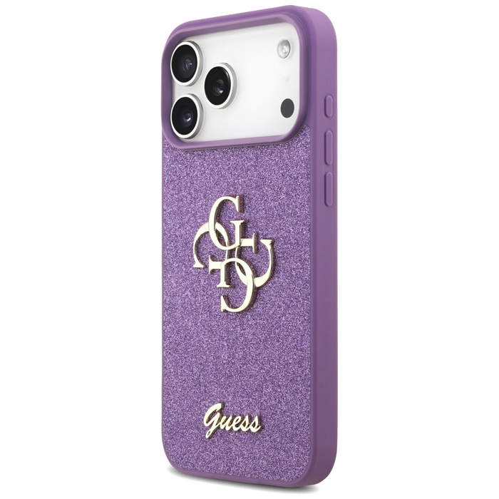 Etui Guess Fixed Glitter Big 4G do       iPhone 17 Pro Max liliowy