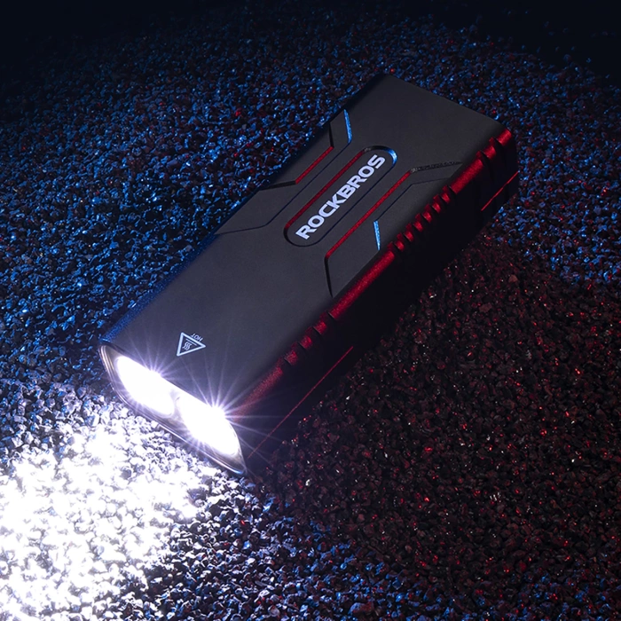 Rockbros 24310002001 luce per bicicletta 850 lm con funzione powerbank + cavo USB-C - USB-A - nero