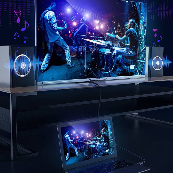 Câble Baseus Cafule Câble HDMI 2.0 4K 60 Hz 3D 18 Gbps 2 m noir (CADKLF-F01)