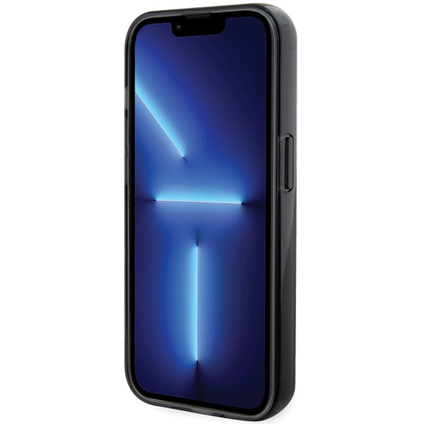 Hülle Karl Lagerfeld KLHMP13LHMRSKCK iPhone 13 Pro 6.1" schwarz/schwarz hartcase Ring Stand Karl&Choupettte MagSafe Case