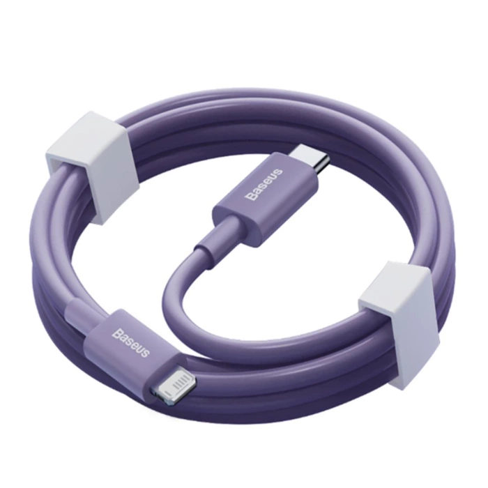 USB-C fast charging / data transfer cable - Lightning PD 20W 1m Baseus Superior Series - purple