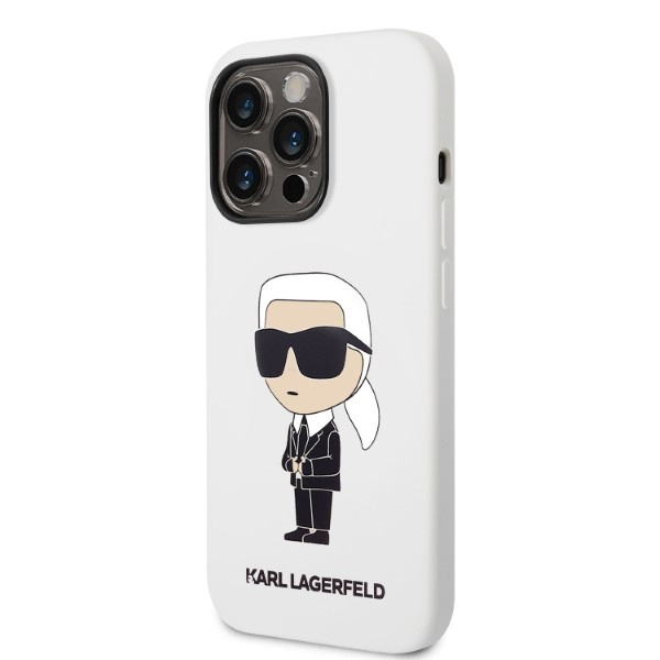 Coque Karl Lagerfeld iPhone 14 Pro Max 6,7" durcase blanc/blanc Silicone Ikonik