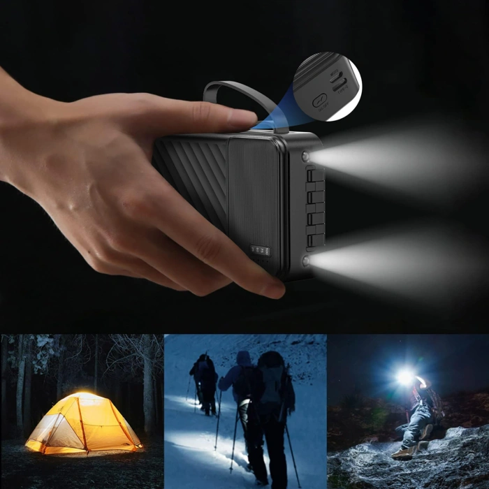 Powerbank Dudao K11 Pro 20000mAh z wbudowanymi kablami - biały