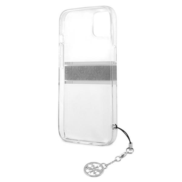 Coque GUESS Apple iPhone 13 Mini 4G Grey Strap Charm Clear Hardcase
