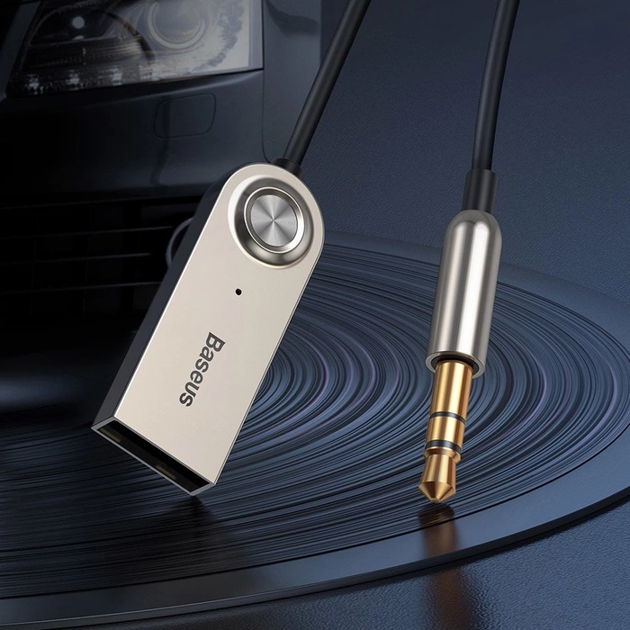 Baseus BA01 Bluetooth 5.0 kabel audio přijímače AUX jack audio adaptér černý (CABA01-01)