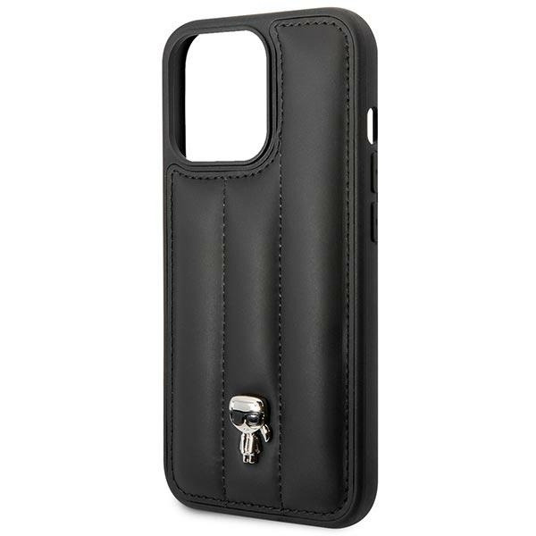 Hülle Karl Lagerfeld iPhone 14 Pro 6.1" hartcase schwarz/schwarz Puffy Ikonik Pin