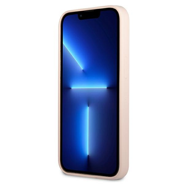 Hülle GUESS Apple iPhone 13 Mini-Silikon-Dreieck Rosa Hartcase