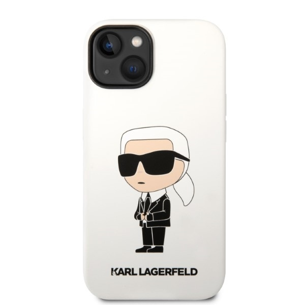 Karl Lagerfeld KLHCP14MSNIKBCH iPhone 14 Plus 6,7" hardcase white/white Silicone Ikonik