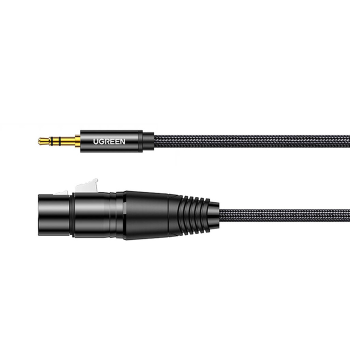 Cavo audio Ugreen mini jack 3.5mm (maschio) - XLR (femmina) 1m nero (AV182)
