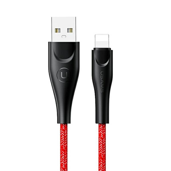 USAMS Cable braided U41 Lightning/USB Fast Charge 1m red/red SJ391USB02 (US-SJ391)