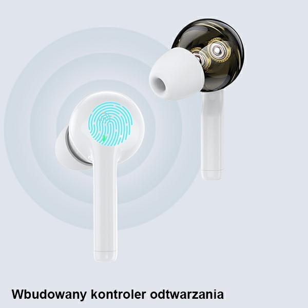 AWEI T12 TWS Bluetooth sportovní Sluchátka bílá / bílá