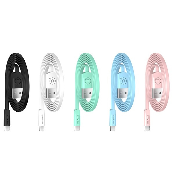 Cavo USAMS USB-C Flatbed 1.2m Bianco