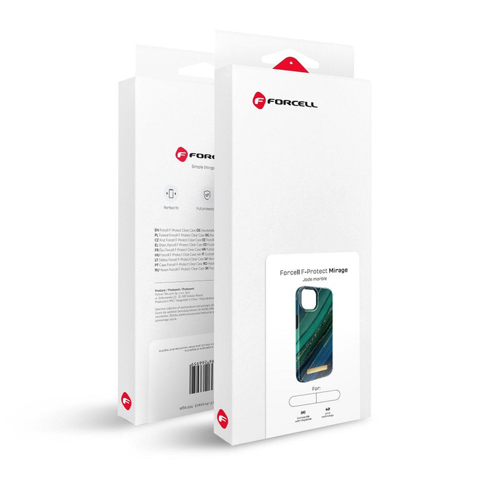 FORCELL F-PROTECT Mirage futerał kompatybilny z MagSafe do IPHONE 15 Plus jade marble