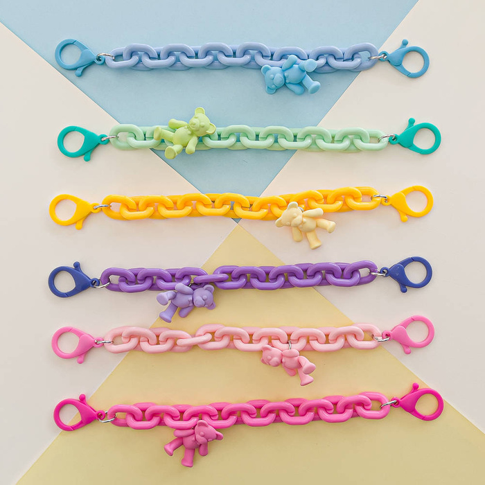 Color Chain (rope) colorful chain phone holder pendant for backpack wallet yellow