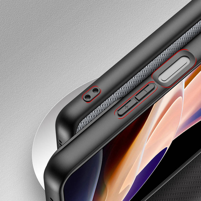 Dux Ducis Custodia rivestita in nylon Fino Xiaomi Redmi Note 11 Pro+ 5G (Cina) / 11 Pro 5G (Cina) / Mi11i HyperCharge / Poco X4 NFC 5G blu
