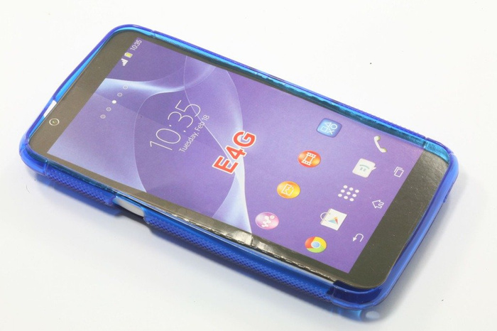 Cover S-Line Sony Xperia E4G Blu Cover Silicone