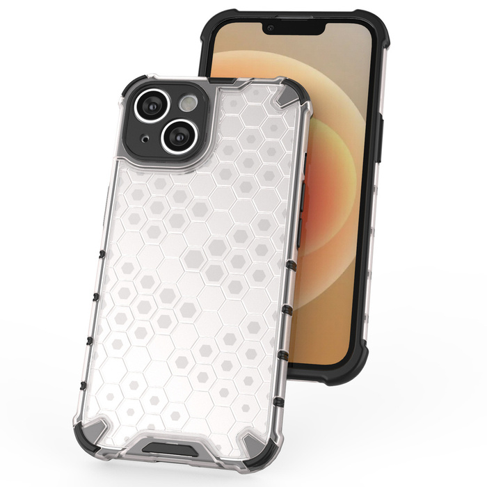Obal Honeycomb Obal iPhone 14 Pancéřový hybridní kryt černý Case