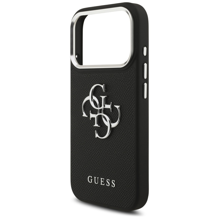 Etui Guess Grained Big 4G Classic Logo   do iPhone 17 Pro czarny