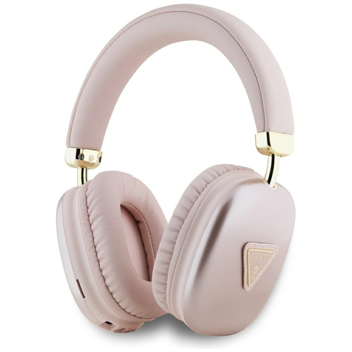 Słuchawki nauszne Guess Bluetooth 5.3    Metallic Triangle Logo różowy