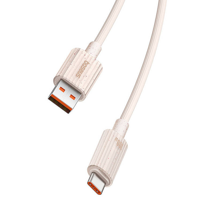 Kabel szybko ładujący Baseus USB do USB-C Habitat Series 100W, 2m (różowy)