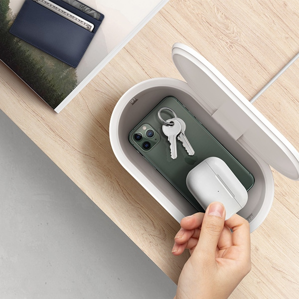 Sterilizátor UNIQ LYFRO Air Capsule UV-C Nabíjačka Indukcia 10W biely