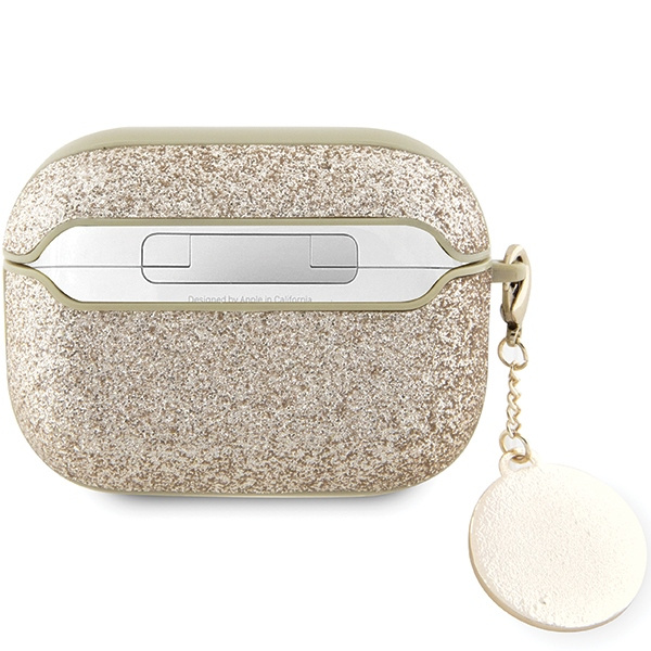 Coque Guess GUAP2PGEHCDD Housse AirPods Pro 2 or/or Fixe Glitter Heart Diamond Charm Case