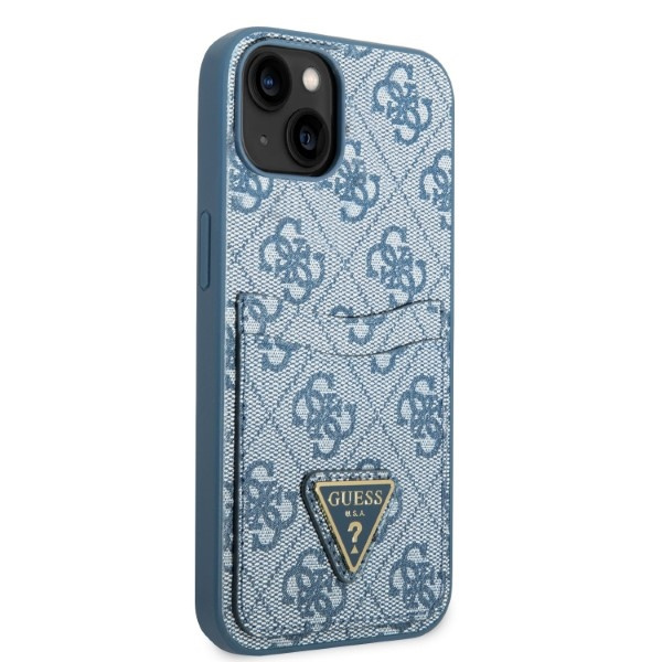 Guess GUHCP13SP4TPB iPhone 13 mini 5.4" blue/blue hardcase 4G Triangle Logo Cardslot