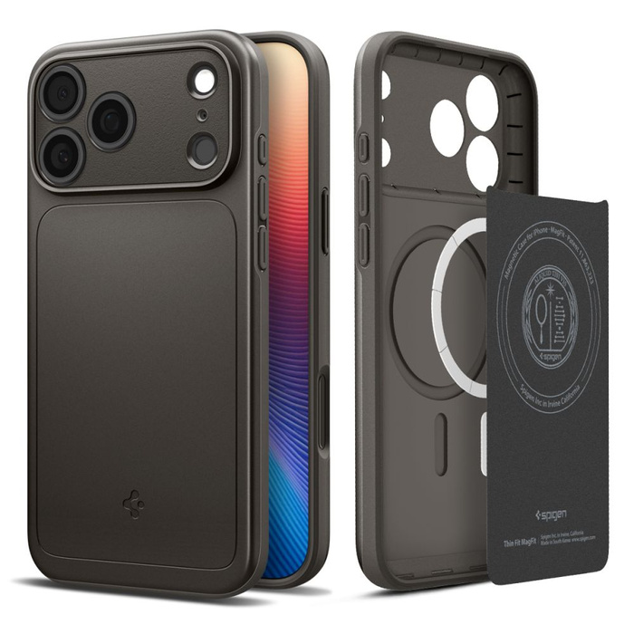 Case Spigen IPhone 17 PRO Thin Fit Mag MagSafe GUNMETAL