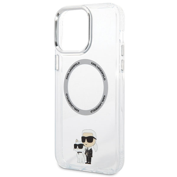 Hülle Karl Lagerfeld KKLHMP13XHNKCIT iPhone 13 Pro Max 6,7" hartcase transparent Iconic Karl&amp;Choupette MagSafe Case