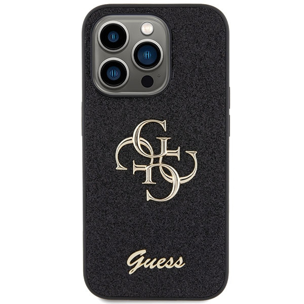Etui Guess GUHCP15XHG4SGK iPhone 15 Pro Max 6.7" czarny/black hardcase Glitter Script Big 4G Case