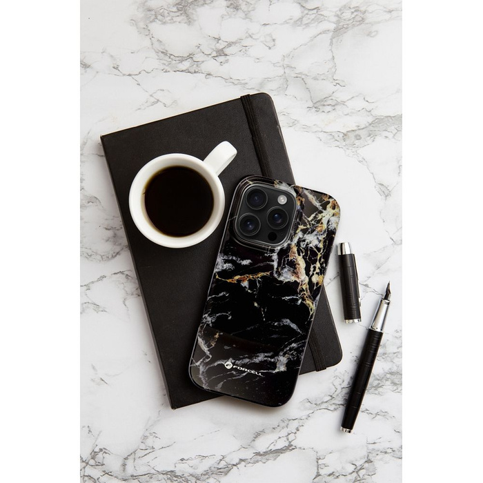 Etui na iPhone 16 PLUS Forcell F-Protect Mirage zgodny z MagSafe Military Drop-Test black marble