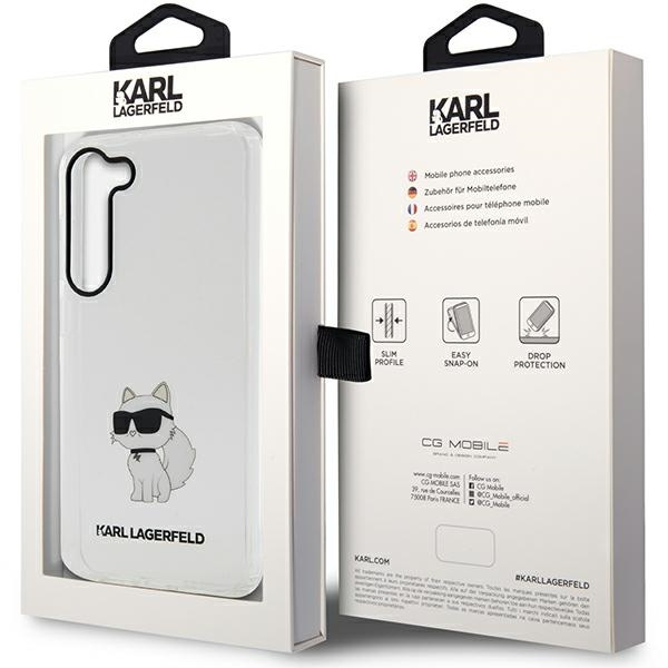 Obal Karl Lagerfeld KLHCS23MHNCHTCT S23 Plus S916 transparentní hardcase Ikonik Choupette Case