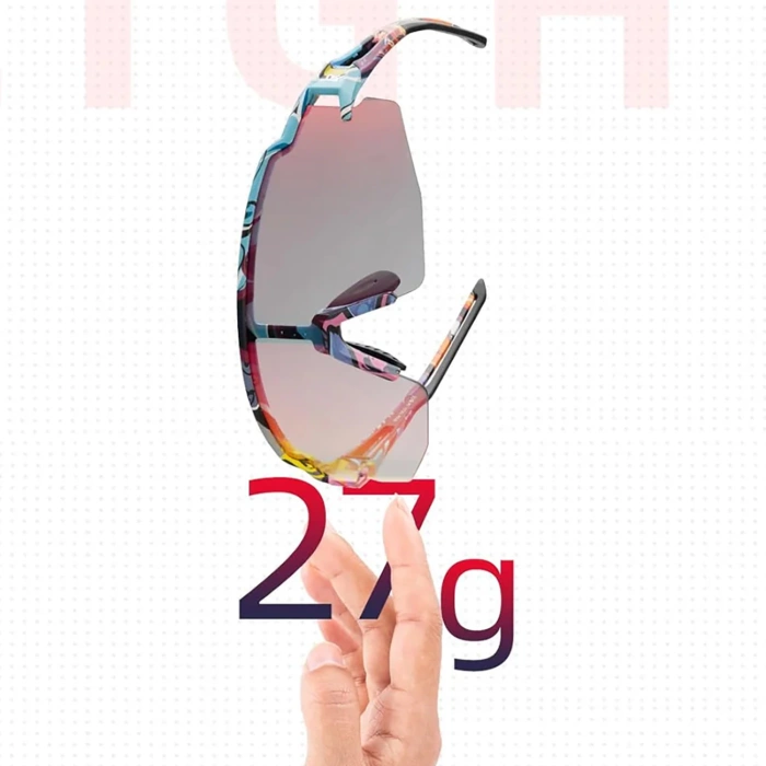 Rockbros Photochrome Fahrradbrille mit UV-Schutz und Korrektureinsatz - Mehrfarbig