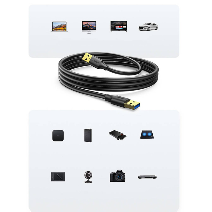 Ugreen uSB 3.2 Gen 1 Kabel 3 m schwarz (US128 90576)