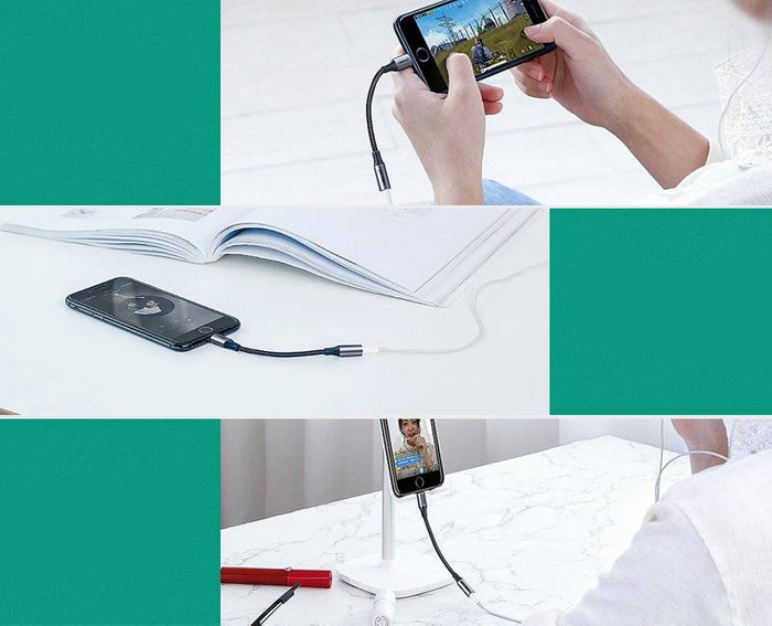 Ugreen adaptérový Kábel Adaptér slúchadiel s certifikáciou MFI (vyrobené pre iPhone) 3,5 mm mini jack - Lightning 10 cm čierny (US211 30756)