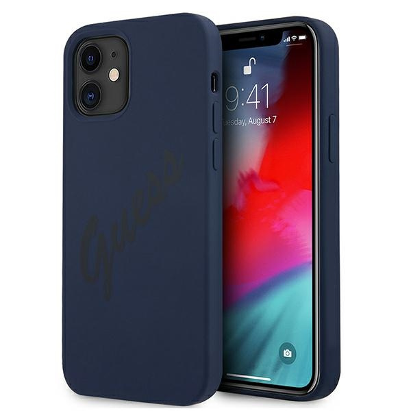 Case GUESS Apple iPhone 12 Mini Script Vintage Blue Hardcase