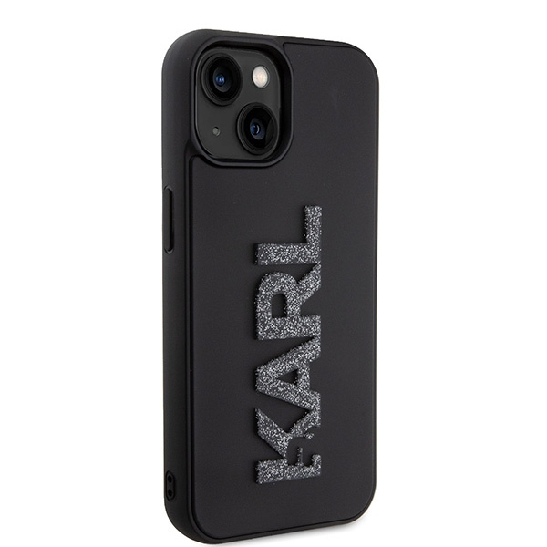Etui Karl Lagerfeld KLHCP15M3DMBKCK iPhone 15 Plus 6.7" czarny/black hardcase 3D Rubber Glitter Logo Case