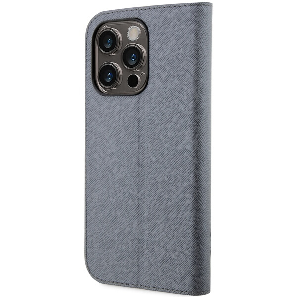 Case Karl Lagerfeld KLBKP14LSANKCPG iPhone 14 Pro 6.1" bookcase silver/silver Saffiano Karl &amp; Choupette Case