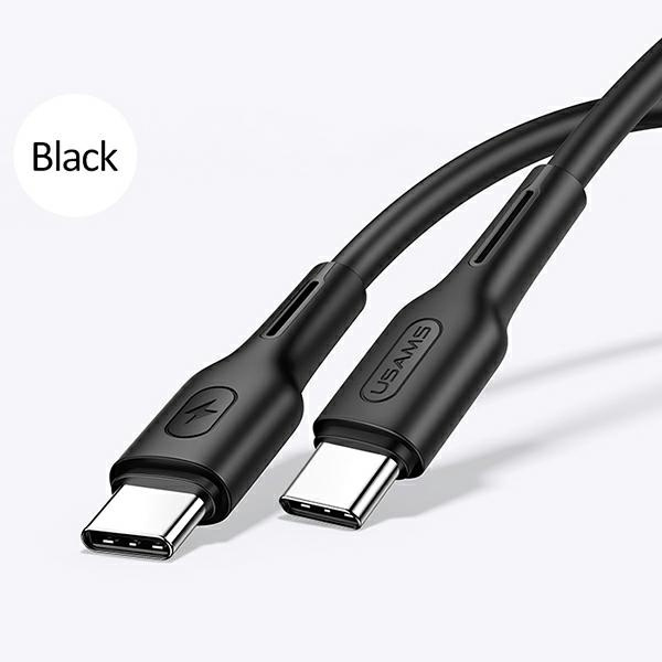 Câble USAMS USB-C To USB-C 100W PD Fast Charge 5A 1.2m U43 SJ459USB01 US-SJ459 Black